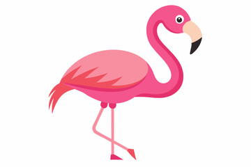 Pink flamingo bird vector, Exotic pink flamingo bird, Flamingo bird animal clipart © Trendy CraftSVG 