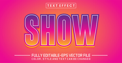 Show  font Text effect editable