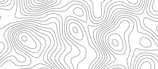 Obraz premium White topology and topography vector design abstract background contour map texture for print works . black curve line background with wave shape vector illustration.