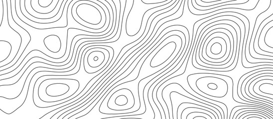 White topology and topography vector design abstract background contour map texture for print works . black curve line background with wave shape vector illustration.