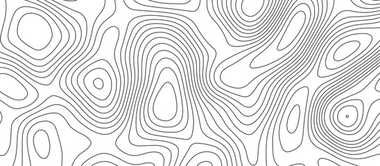 Fototapeta premium White topology and topography vector design abstract background contour map texture for print works . black curve line background with wave shape vector illustration.