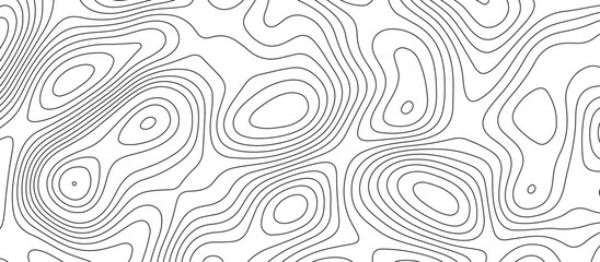 White topology and topography vector design abstract background contour map texture for print works . black curve line background with wave shape vector illustration.