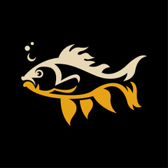 ILLUSTRATION 103 ABSTRACT VECTOR ART OF GOLD FISH