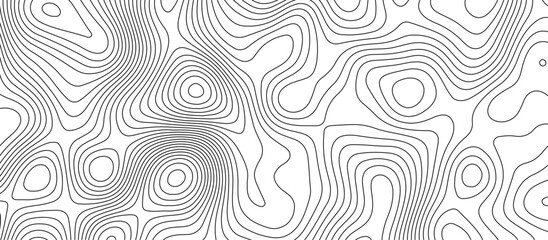 White topology and topography vector design abstract background contour map texture for print works . black curve line background with wave shape vector illustration.