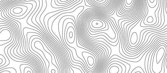 White topology and topography vector design abstract background contour map texture for print works . black curve line background with wave shape vector illustration.