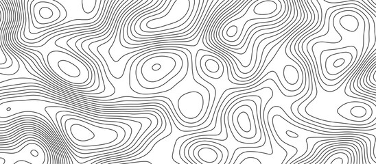 Fototapeta premium White topology and topography vector design abstract background contour map texture for print works . black curve line background with wave shape vector illustration.