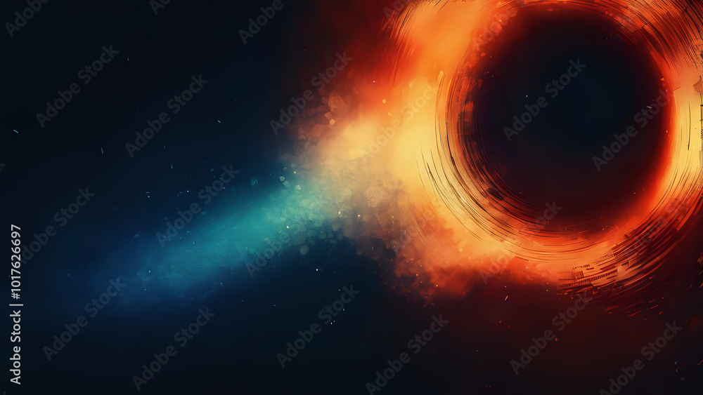 Wall mural dark abstract futuristic background with grunge elements. space theme. visual effects, shabby textur