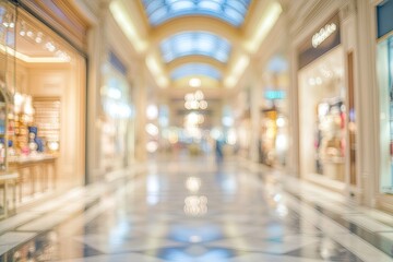 Obraz premium Blurred background of a luxury mall. Great for creating a luxurious or shopping theme.