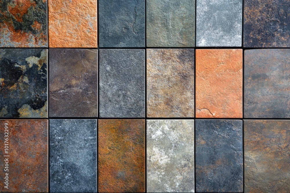 Poster a close-up shot of a tiled floor. this image can be used for any project that needs a background or 