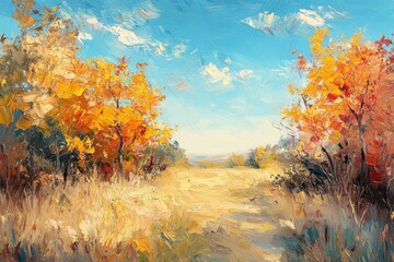 Fototapeta premium Abstract oil painting illustration background