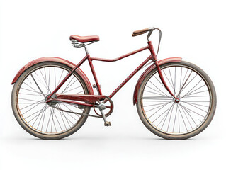 Fototapeta premium Mountain bike isolated on white background. Side view. Generative AI