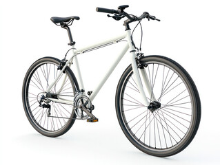 Fototapeta premium Mountain bike isolated on white background. Side view. Generative AI