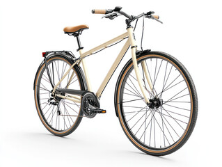 Fototapeta premium Mountain bike isolated on white background. Side view. Generative AI