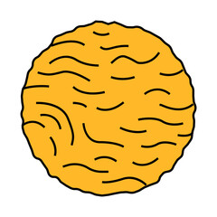 planet sun summer sunlight line icon vector. planet sun summer sunlight sign. isolated symbol illustration