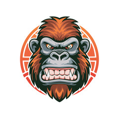 angry gorilla mascot logo