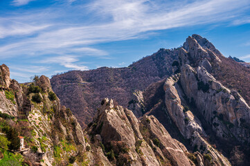 Fototapeta premium sighteeing during a visit to the village of Castelmezzano, Potenza