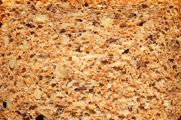 texture of rye bread closeup