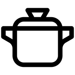 Pot. Editable stroke vector icon.