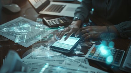 Obraz premium Digital Tax Solutions Transforming Your Financial World with CuttingEdge Technology
