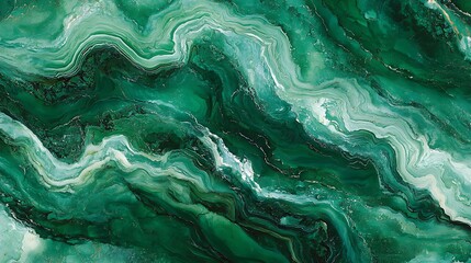 Fototapeta premium Abstract Green Marble Swirls