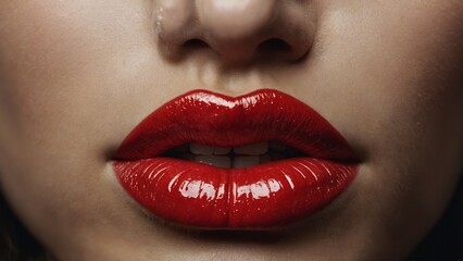 Fototapeta premium beautiful young woman lips