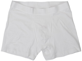 Front view of white boxer briefs