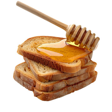 recommend clip art: Bread slice with honey clip art