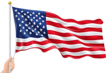 Fototapeta premium The American flag, symbolizing the United States' identity and values.