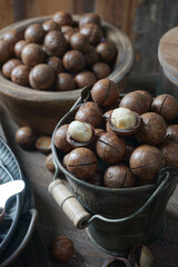 Roasted macadamia nuts unsalted have a natural flavor