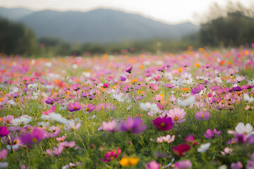 Obraz premium Cosmos flower fields