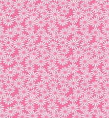 Japanese Overlap Circle Flower Vector Seamless Pattern