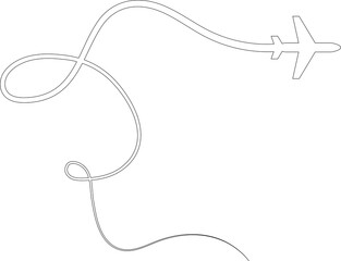 Airplane routes. Travel icon, symbol