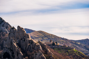 Obraz premium sighteeing during a visit to the village of Castelmezzano, Potenza