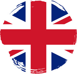 Obraz premium Grunge Brush Circular On UNITED KINGDOM