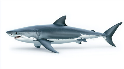 Obraz premium Jaws of the Deep: Shark Side Portrait 