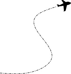 Airplane Route Dotted Line