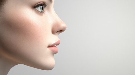 Fototapeta premium Customizable facial implants for women Offering bespoke cosmetic procedures focusing on facial structure enhancement for women looking for unique and personalized results.