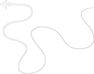 Airplane routes. Travel icon, symbol