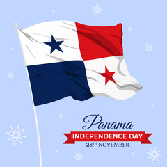 Vector illustration of Panama Independence Day social media template