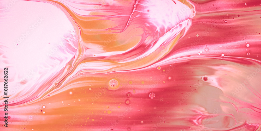 Wall mural Luminous Flow: Exploring the Magic of Liquid Art in Oil Paint
