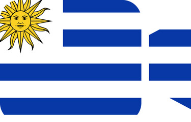 URUGUAY flag on Video Call