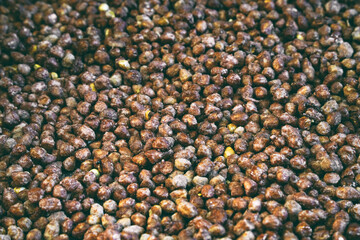 Salted Pistachios for Beer, Macro, Spin. Isolated Background of a Beer Snack of Salted Pistachio Nuts. Healthy Delicious Pistachios. Salted roasted pistachio macro