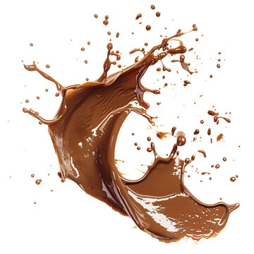 recommend clip art: Brown chocolate liquid paint milk splash swirl clip art