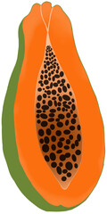 Ripe papaya fruit means a person