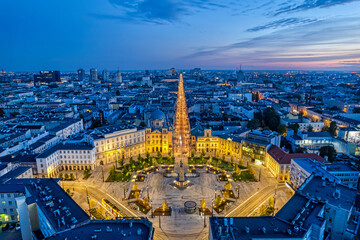 The city of Łódź - view of Freedom Square. Lodz, Poland. © Tomasz Warszewski