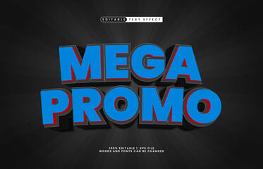 mega promo editable text effect with a shop and promo text style