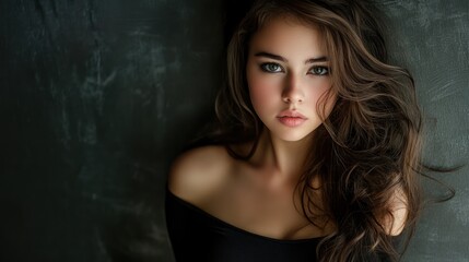 Naklejka premium Girl in tight shirt Popular in fashion and lifestyle photography, often used in casual and trendy style content.