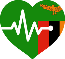 ZAMBIA Flag on Heart Beet icon