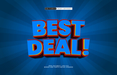 best deal editable text effect with a shop and promo text style