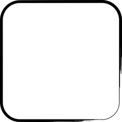 Rounded square brush strokes. Grunge design frames